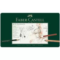 Набор художественных изделий Faber-Castell "Pitt Monochrome", 33 предмета, метал. коробка, 285945