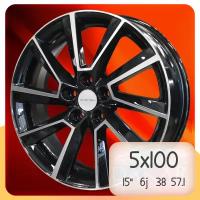 Колесные диски Khomen Wheels Диск 6j-15 5x100 38 57.1 Black-FP Khomen Wheels KHW-1507 Арт KHW103173