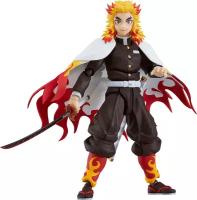 Коллекционная фигурка Good Smile Company Demon Slayer Kimetsu no Yaiba: Kyojuro Rengoku Figma (Гуд Смайл Компани Истребитель демонов - Кёджуро Ренгоку Фигма, 15 см)