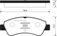 SANGSIN BRAKE SP1241 Колодки тормозные PEUGEOT-307 1.4 пер SANGSIN BRAKE