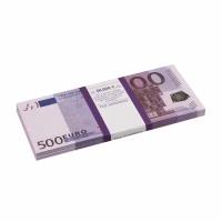 Деньги шуточные Филькина грамота 500 евро, упаковка с европодвесом, AD0000064