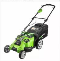 GreenWorks G40LM49DB, TwinForce, 40V, 49 см, без АКБ и ЗУ Газонокосилка аккумуляторная (2500207)