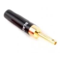 Разъем "Банана" Black Rhodium Banana plug Gold plated до 4.5 mm Black