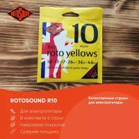 ROTOSOUND R10 STRINGS NICKEL REGULAR струны для электрогитары, никелевое покрытие, 10-46