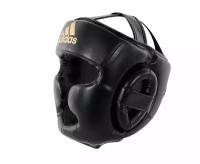 Шлем боксерский adidas Speed Super Pro Training Extra Protect черно-золотой (Полиуретан, Adidas, S, 260, 220, 150, Черно-золотой)