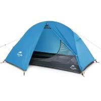 Палатка 1-местная Naturehike сверхлегкая + коврик NH18A095-D, 210T, голубой
