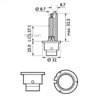 PHILIPS 85122XV2S1 Лампа автомобильная D2S 85V-35W (P32d-2) X-tremeVision gen 2 (Philips)