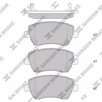 Колодки тормозные дисковые передние для Рено Симбол 2 2008-2012 год выпуска (Renault Symbol 2) HI-Q SP1564