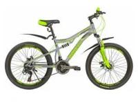 Велосипед PIONEER COMANDOR 24"/14", рама 14", gray/green/black