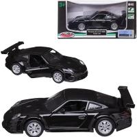 Машинка металлическая MSZ серия 1:43 Porsche 911 GT3 RSR, цвет чёрный, инерционный механизи, двери открываются