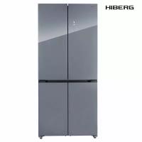 Отдельностоящий холодильник с возможностью встраивания HIBERG RFQ-600DX NFGC Inverter Cross Door "Холодный серый" 192*84