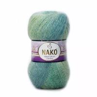 Пряжа NAKO Mohair delicate Colorflow (Нако), изумрудный - 28086, 5% мохер, 10% шерсть, 85% акрил, 5 мотков, 100 г., 500 м