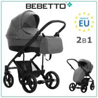 Детская коляска 2 в 1 Bebetto Magnum LUX LJ195_CZA