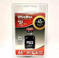 карта памяти Oltramax 64GB microSDXC Class 10 UHS-1 Elite [OM064GCSDXC10UHS-1-ElU1 w]