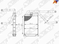 Радиатор отопителя для Дэу Нексия N150 2008-2016 год выпуска (Daewoo Nexia N150) SAT ST-DW25-395-A0