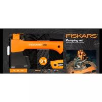 Набор FISKARS Х5 + универсальный нож + садовая пила черный/оранжевый