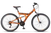 Велосипед STELS Focus 18-sp V 26, колесо 26'', рост 18'', сезон 2023-2024, оранжевый/черный