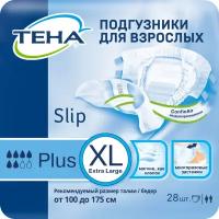 TENA Подгузники для взрослых дышащие Slip Plus XL, 28 шт