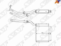 Радиатор отопителя для Мазда 3 bk седан 2003-2009 год выпуска (Mazda 3 bk седан) SAT ST-MZV7-395-0