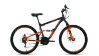 Велосипед FORWARD ALTAIR MTB FS 26 2.0 disc, колесо 26'', рост 18'', сезон 2023-2024, темно-серый/ор