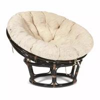 Кресло "PAPASAN" W /с подушкой/, Antique brown (античный черно-коричневый), ткань Старт