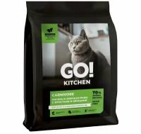 GO! Kitchen Carnivore Grain Free - Беззерновой корм для котят и кошек с чувствительным пищеварением, с лососем и морской рыбой (3,63 кг)