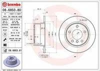 Тормозной диск BREMBO 08 6853 81 полный задний мост