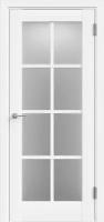 Дверь межкомнатная VellDoris ALTO 13, белый эмалит, 600x2000, LR, стекло мателюкс, без врезки замка и петель