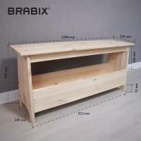 Скамья деревянная, сосна, BRABIX "Scandi Wood SC-003", 1000х250х450 мм, 641889, 006.02.35