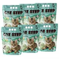 Cat Step Tofu Green Tea Наполнитель растительный комкующийся 6х6л