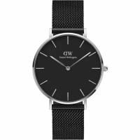 Часы наручные кварцевые женские Daniel Wellington DW00100308 на стальном ремешке черного цвета