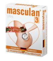 Презервативы Masculan Long Pleasure с продлевающим эффектом - 3 шт. (цвет не указан)