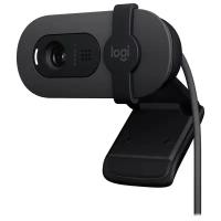 Веб-камера Logitech HD Webcam Brio 90 графитовый 2Mpix (1920x1080) USB Type-C с микрофоном (960-001581)