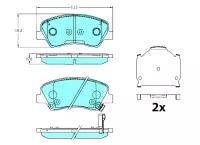 Дисковые тормозные колодки передние TRW GDB3630 для Hyundai, Solaris II