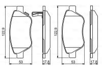 Колодки тормозные дисковые передние для Фиат Добло 1 2000-2005 год выпуска (Fiat Doblo 1) BOSCH 0 986 495 237