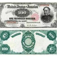 США 100 долларов 1891 серебряный сертификат, копия арт. 19-11822