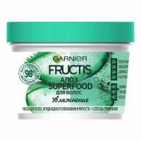 Маска Garnier Fructis Superfood 3 в 1 с алоэ для нуждающихся в увлажнении и мягкости волос 390 г