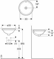 Раковина Geberit VariForm 39 см 500.744.01.2