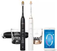 Набор электрических зубных щёток Philips Sonicare DiamondClean 9000 Smart HX9912/98, чёрный/белый