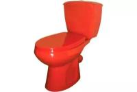 Унитаз Оскольская керамика Элисса Стандарт красный, сиденье полипропилен (43360110202)