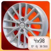 Колесные диски Khomen Wheels Диск 6j-15 4x98 36 58.6 F-Silver Khomen Wheels KHW-1506 Арт KHW100618