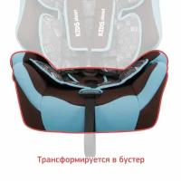 Автокресло детское группа 1/2/3 (от 9 до 36 кг) Kids Planet Sputnik ISOFIX шоколадные буквы