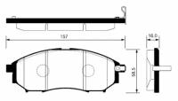 Колодки тормозные дисковые передние для Инфинити G 2002-2007 год выпуска (Infiniti G) HI-Q SP1249