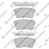 Колодки тормозные дисковые задние для Хендай i30 2 2012-2017 год выпуска (Hyundai i30 2) HI-Q SP1851