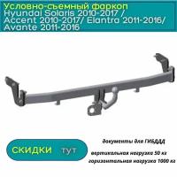 Фаркоп Oris (Bosal) для Hyundai Solaris/Accent /Elantra 2010-2017, условно-съемный