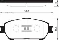 SANGSIN BRAKE SP1372 Колодки тормозные SANGSIN BRAKE SP1372 Caldina ST246W 02.09- GDB7648