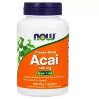 NOW Acai 500 mg (100 вегетарианских капсул)