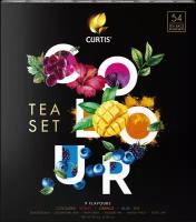 Чай черный и зеленый CURTIS Colour Tea Set Ассорти из 9 вкусов с цветными чаями, 54пак