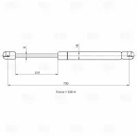 Упор газовый (амортизатор) капота TRIALLI GS 1811