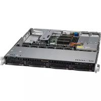 Supermicro Сервер Supermicro SYS-510T-MR 1U, 2x400W, LGA1200, iC256, 4xDDR4 ECC, 4x3.5" bays, 2x1GbE, IPMI